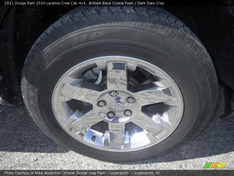 Brilliant Black Crystal Pearl / Dark Slate Gray 2011 Dodge Ram 1500 Laramie Crew Cab 4x4