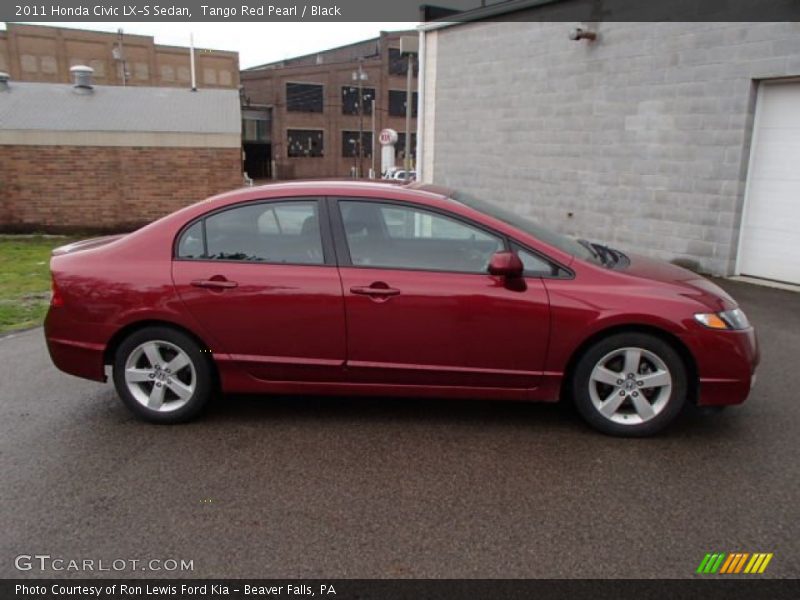Tango Red Pearl / Black 2011 Honda Civic LX-S Sedan
