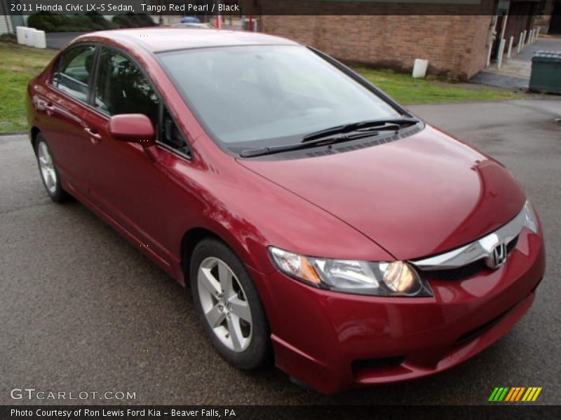 Tango Red Pearl / Black 2011 Honda Civic LX-S Sedan