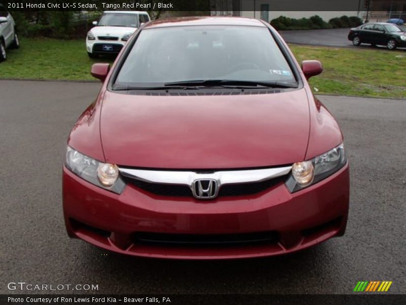 Tango Red Pearl / Black 2011 Honda Civic LX-S Sedan