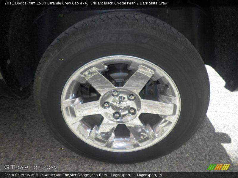 Brilliant Black Crystal Pearl / Dark Slate Gray 2011 Dodge Ram 1500 Laramie Crew Cab 4x4