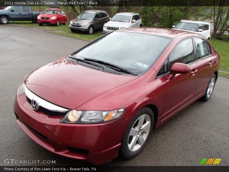 Tango Red Pearl / Black 2011 Honda Civic LX-S Sedan