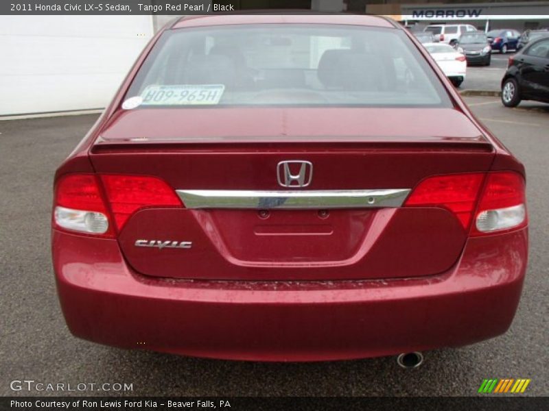 Tango Red Pearl / Black 2011 Honda Civic LX-S Sedan