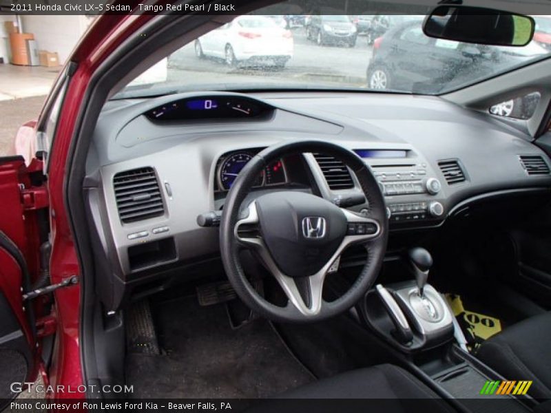 Tango Red Pearl / Black 2011 Honda Civic LX-S Sedan