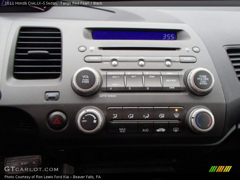 Tango Red Pearl / Black 2011 Honda Civic LX-S Sedan