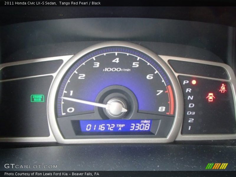 Tango Red Pearl / Black 2011 Honda Civic LX-S Sedan