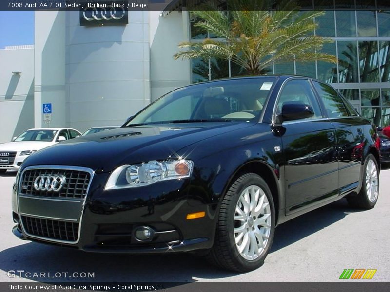 Brilliant Black / Beige 2008 Audi A4 2.0T Sedan
