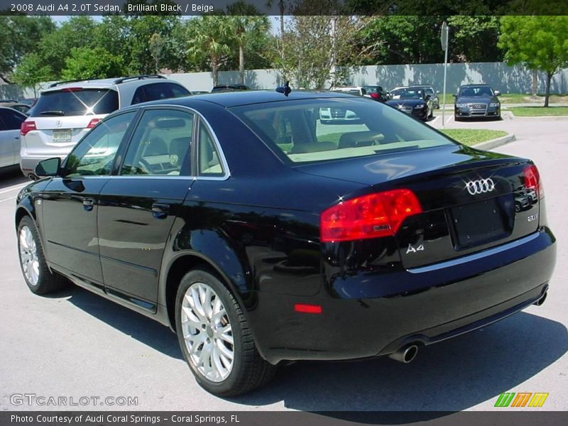 Brilliant Black / Beige 2008 Audi A4 2.0T Sedan