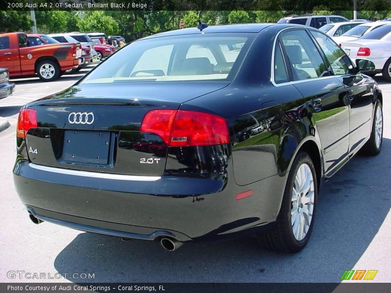 Brilliant Black / Beige 2008 Audi A4 2.0T Sedan