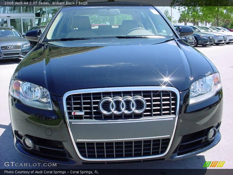 Brilliant Black / Beige 2008 Audi A4 2.0T Sedan