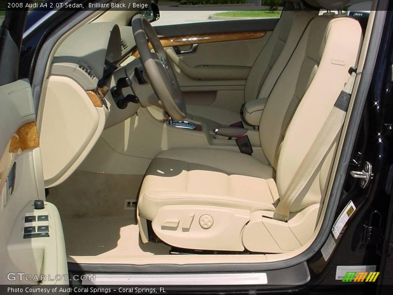 Brilliant Black / Beige 2008 Audi A4 2.0T Sedan