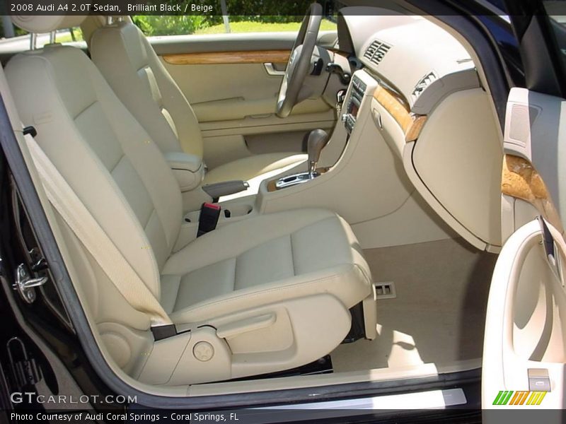 Brilliant Black / Beige 2008 Audi A4 2.0T Sedan