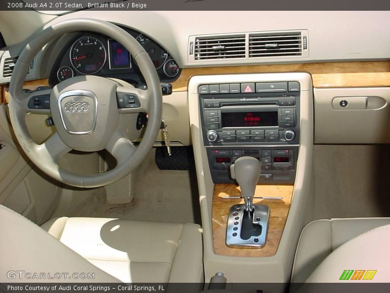 Brilliant Black / Beige 2008 Audi A4 2.0T Sedan
