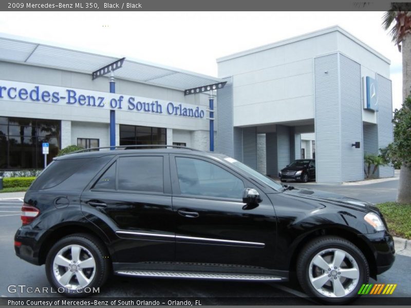 Black / Black 2009 Mercedes-Benz ML 350
