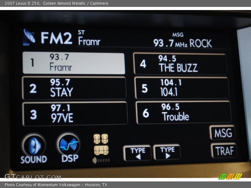 Golden Almond Metallic / Cashmere 2007 Lexus IS 250