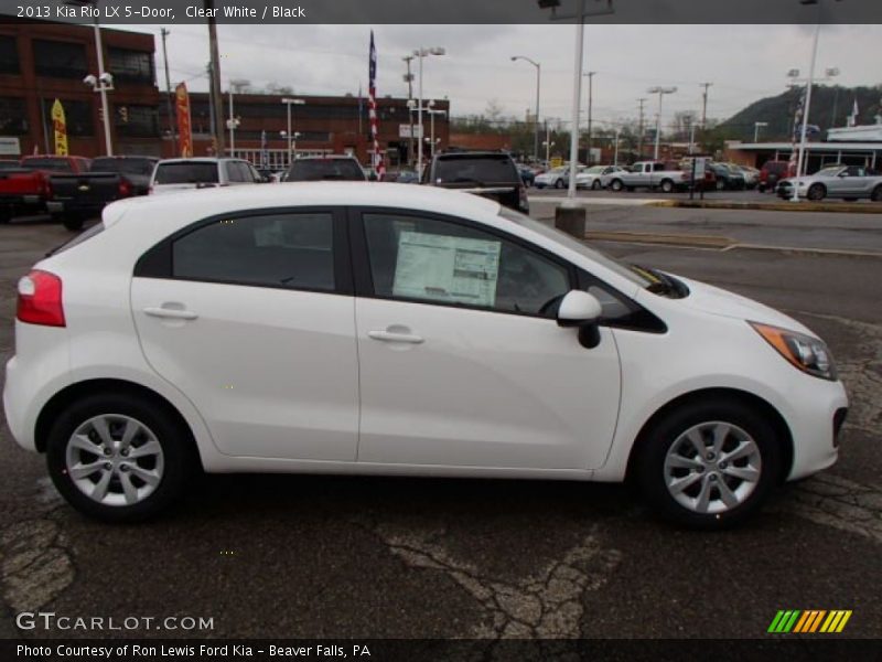 Clear White / Black 2013 Kia Rio LX 5-Door