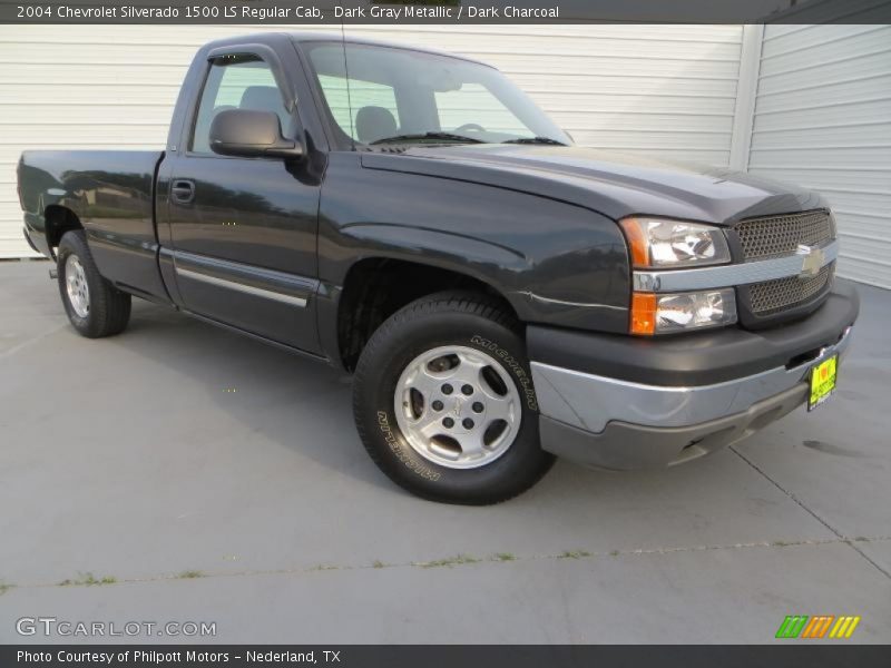 Dark Gray Metallic / Dark Charcoal 2004 Chevrolet Silverado 1500 LS Regular Cab