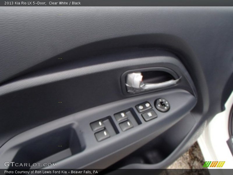Clear White / Black 2013 Kia Rio LX 5-Door