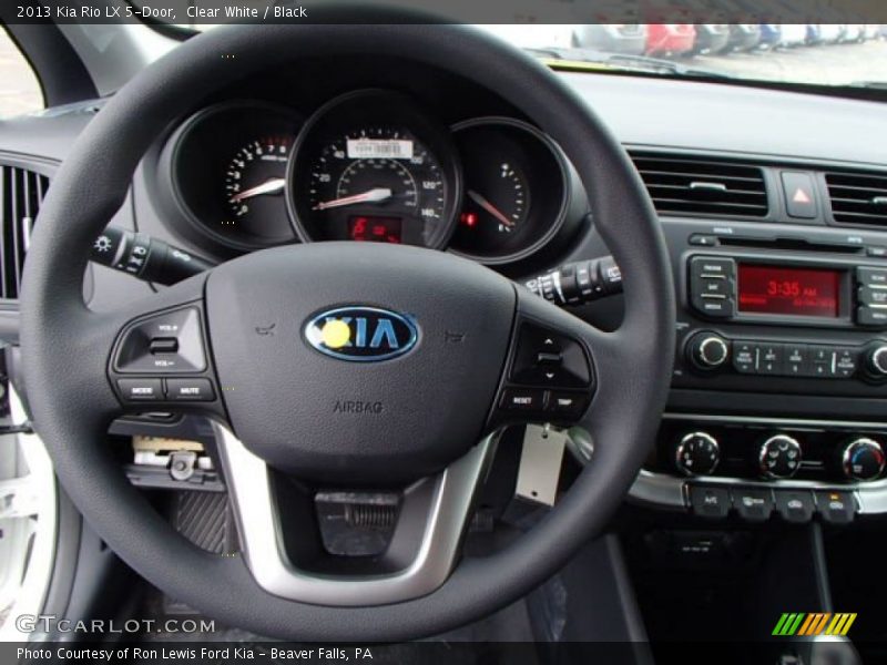 Clear White / Black 2013 Kia Rio LX 5-Door