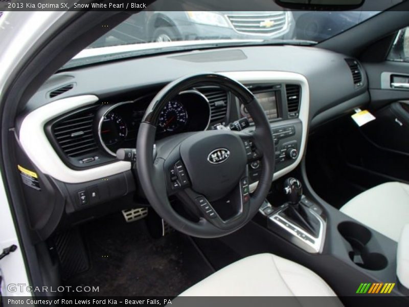 Snow White Pearl / Black 2013 Kia Optima SX