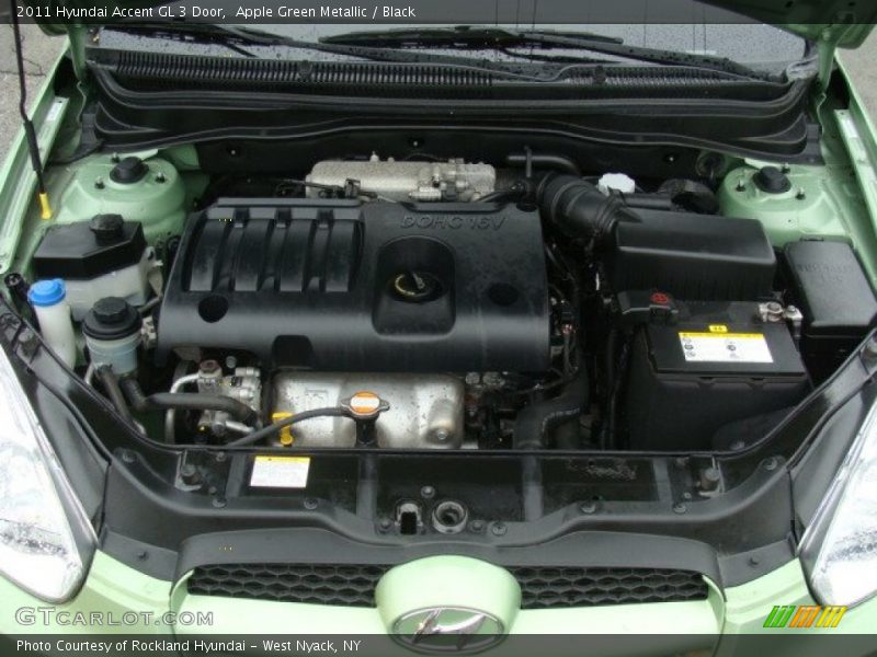 Apple Green Metallic / Black 2011 Hyundai Accent GL 3 Door