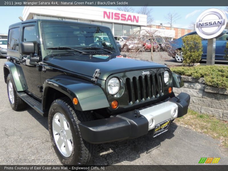 Natural Green Pearl / Black/Dark Saddle 2011 Jeep Wrangler Sahara 4x4