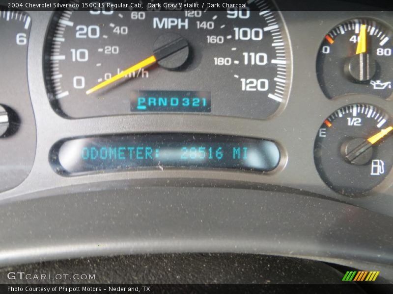 Dark Gray Metallic / Dark Charcoal 2004 Chevrolet Silverado 1500 LS Regular Cab