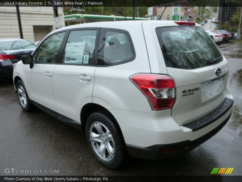 Satin White Pearl / Platinum 2014 Subaru Forester 2.5i