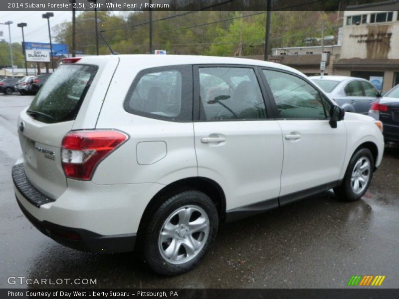 Satin White Pearl / Platinum 2014 Subaru Forester 2.5i