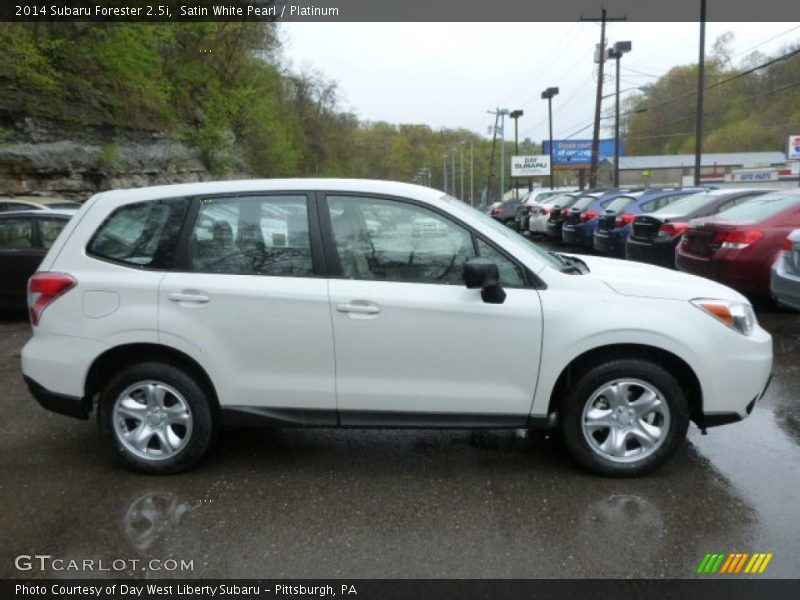 Satin White Pearl / Platinum 2014 Subaru Forester 2.5i