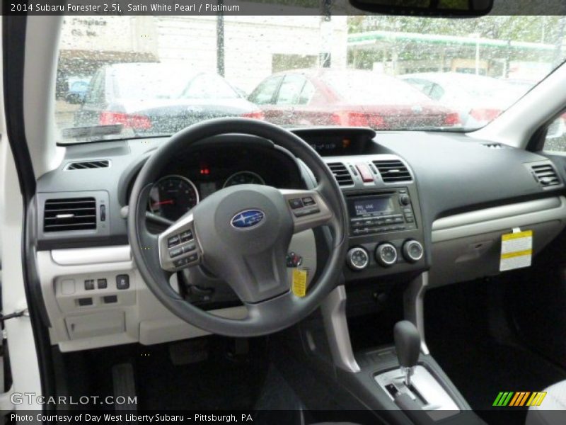 Satin White Pearl / Platinum 2014 Subaru Forester 2.5i