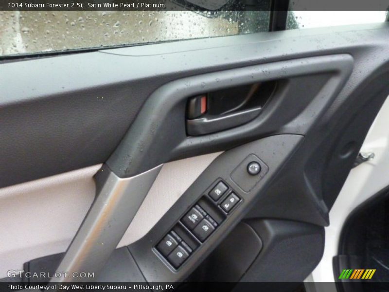 Satin White Pearl / Platinum 2014 Subaru Forester 2.5i
