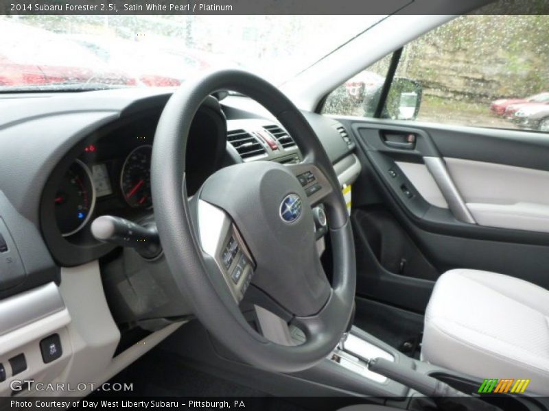 Satin White Pearl / Platinum 2014 Subaru Forester 2.5i