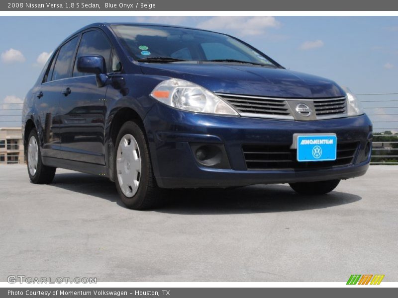 Blue Onyx / Beige 2008 Nissan Versa 1.8 S Sedan