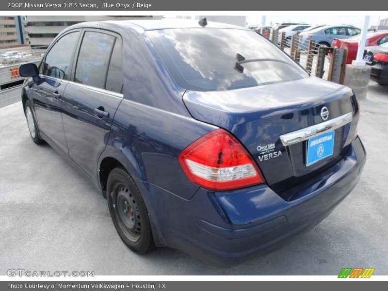 Blue Onyx / Beige 2008 Nissan Versa 1.8 S Sedan