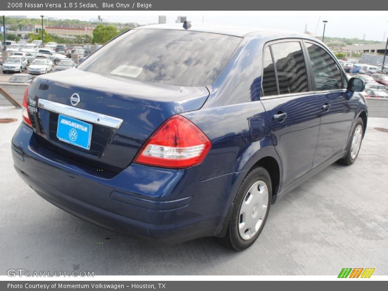 Blue Onyx / Beige 2008 Nissan Versa 1.8 S Sedan