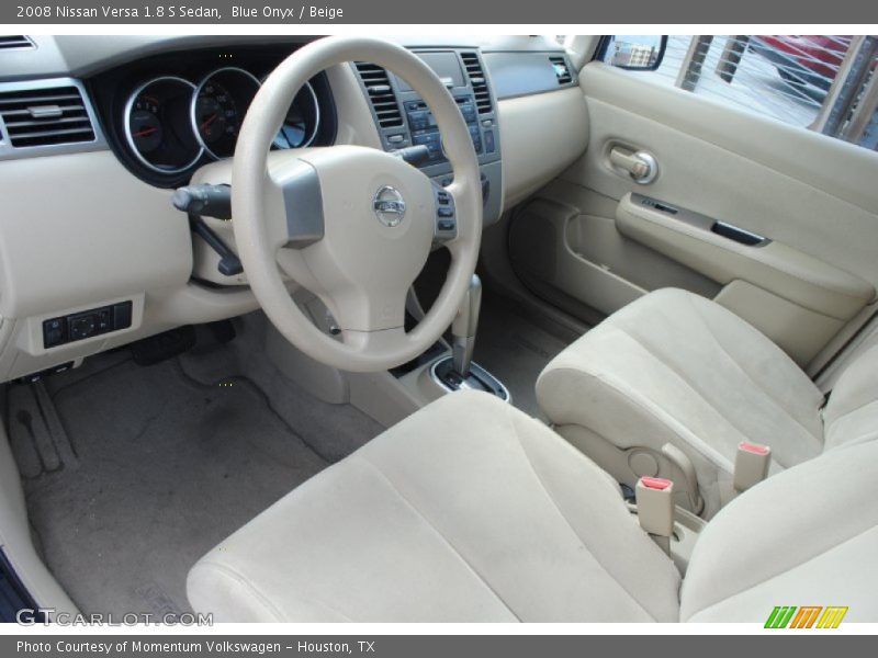 Blue Onyx / Beige 2008 Nissan Versa 1.8 S Sedan