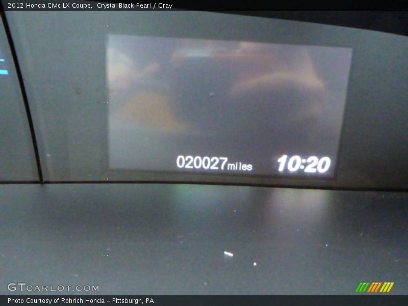 Crystal Black Pearl / Gray 2012 Honda Civic LX Coupe
