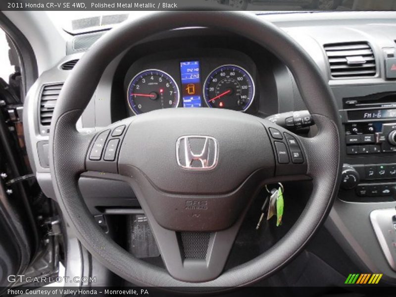 Polished Metal Metallic / Black 2011 Honda CR-V SE 4WD