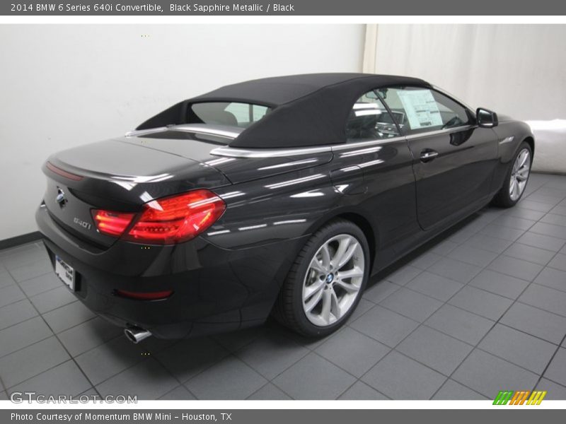 Black Sapphire Metallic / Black 2014 BMW 6 Series 640i Convertible