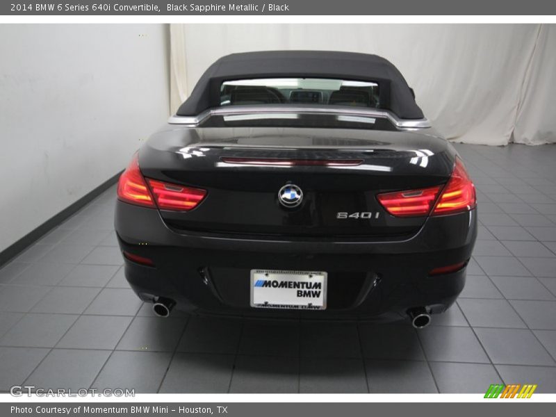 Black Sapphire Metallic / Black 2014 BMW 6 Series 640i Convertible