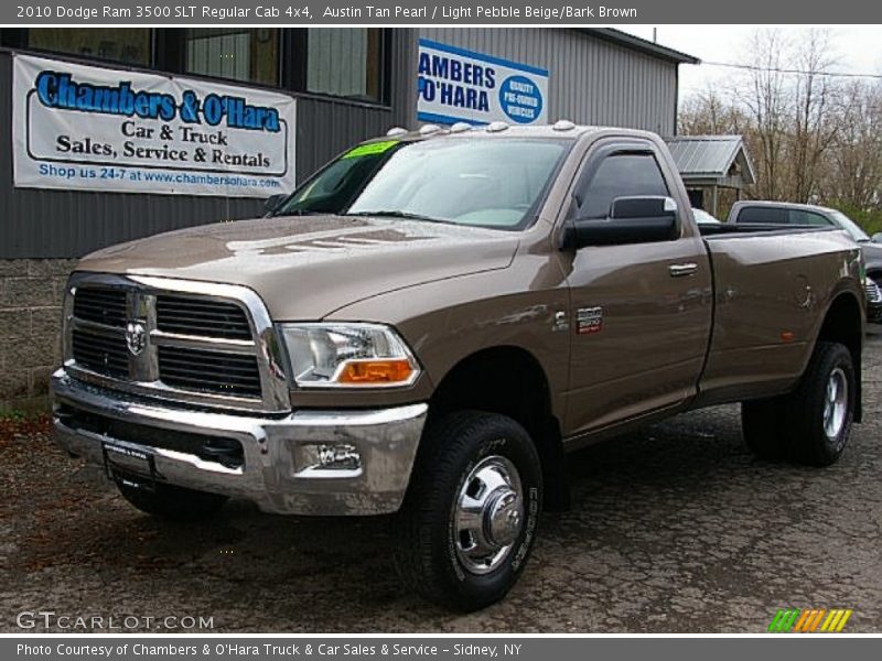 Austin Tan Pearl / Light Pebble Beige/Bark Brown 2010 Dodge Ram 3500 SLT Regular Cab 4x4