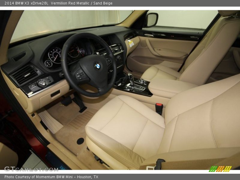 Sand Beige Interior - 2014 X3 xDrive28i 
