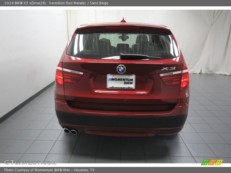 Vermilion Red Metallic / Sand Beige 2014 BMW X3 xDrive28i