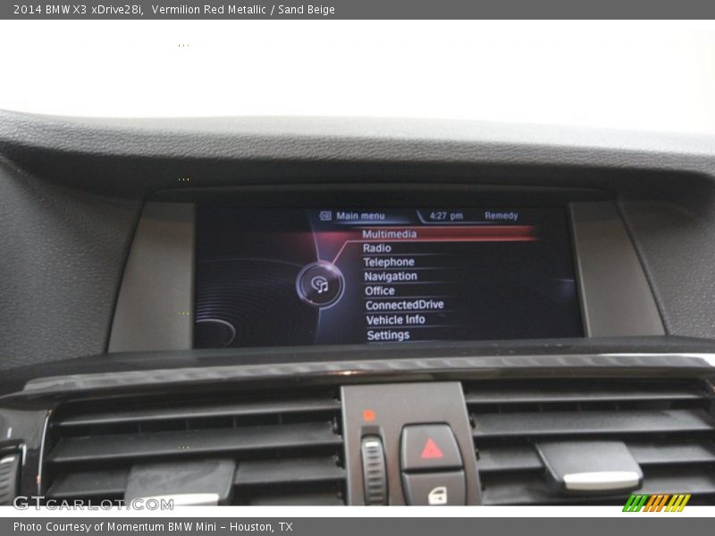Vermilion Red Metallic / Sand Beige 2014 BMW X3 xDrive28i