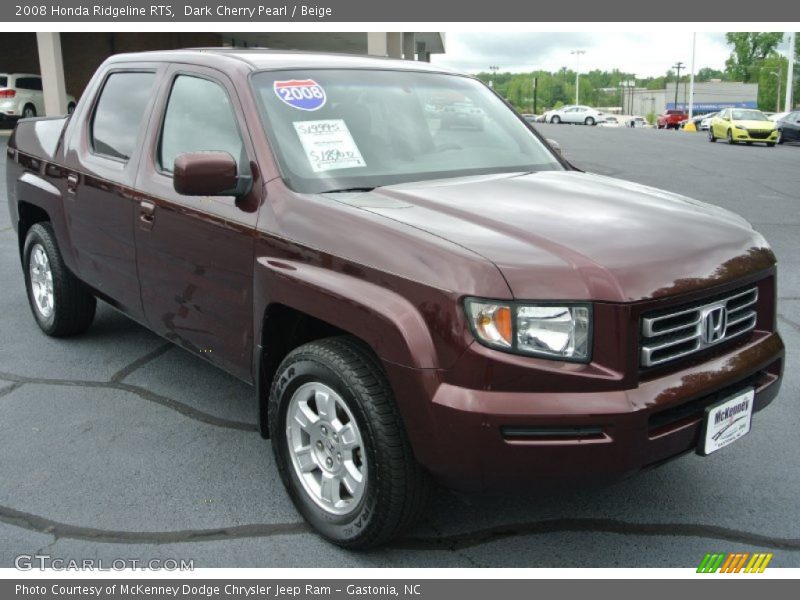 Dark Cherry Pearl / Beige 2008 Honda Ridgeline RTS