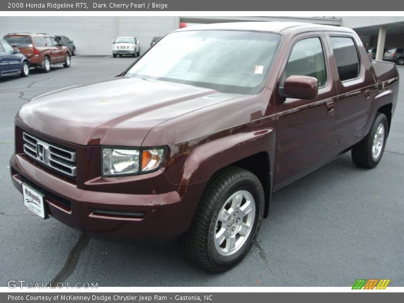 Dark Cherry Pearl / Beige 2008 Honda Ridgeline RTS