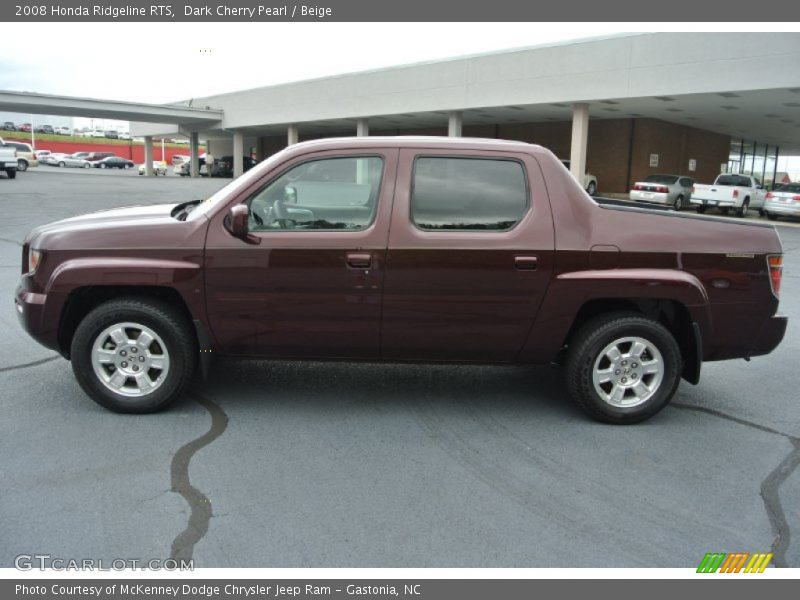 Dark Cherry Pearl / Beige 2008 Honda Ridgeline RTS