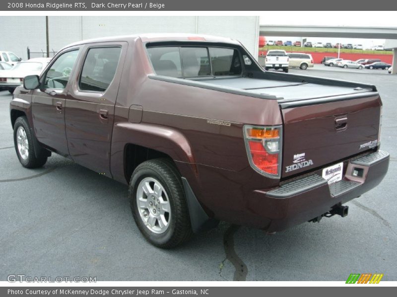 Dark Cherry Pearl / Beige 2008 Honda Ridgeline RTS