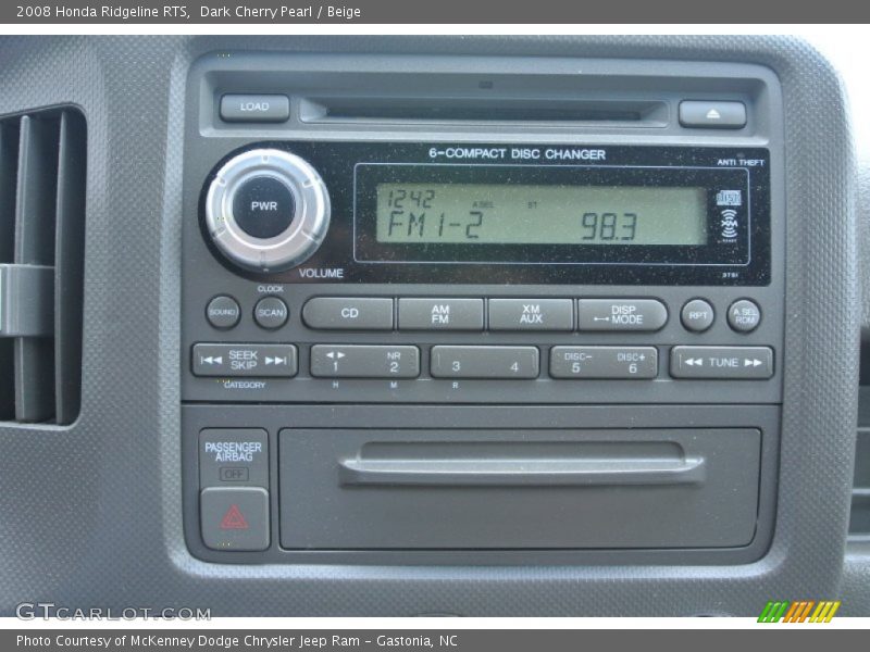 Dark Cherry Pearl / Beige 2008 Honda Ridgeline RTS